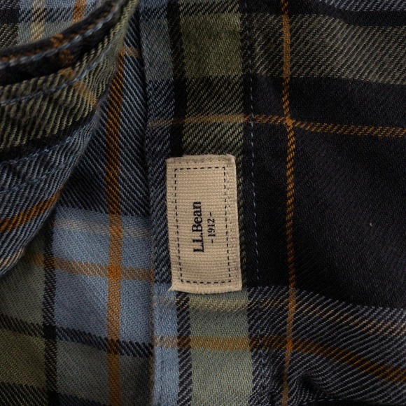 L.L. Bean Flannel Shirt Womens Small Blue Plaid - Picture 4 of 14